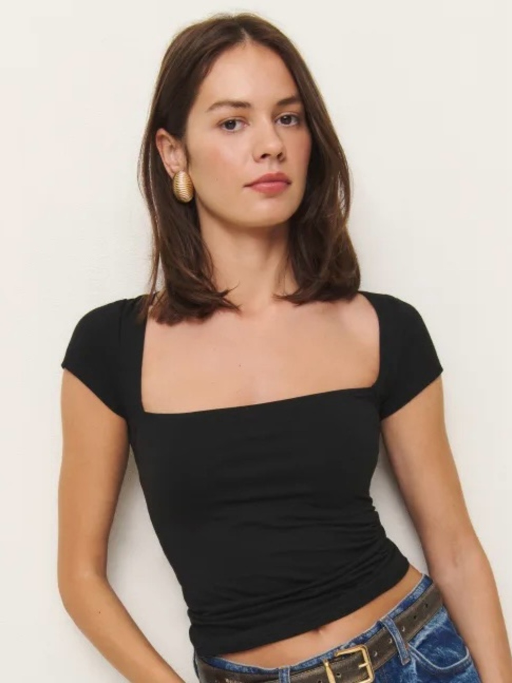 Reformation Bardot Knit Top